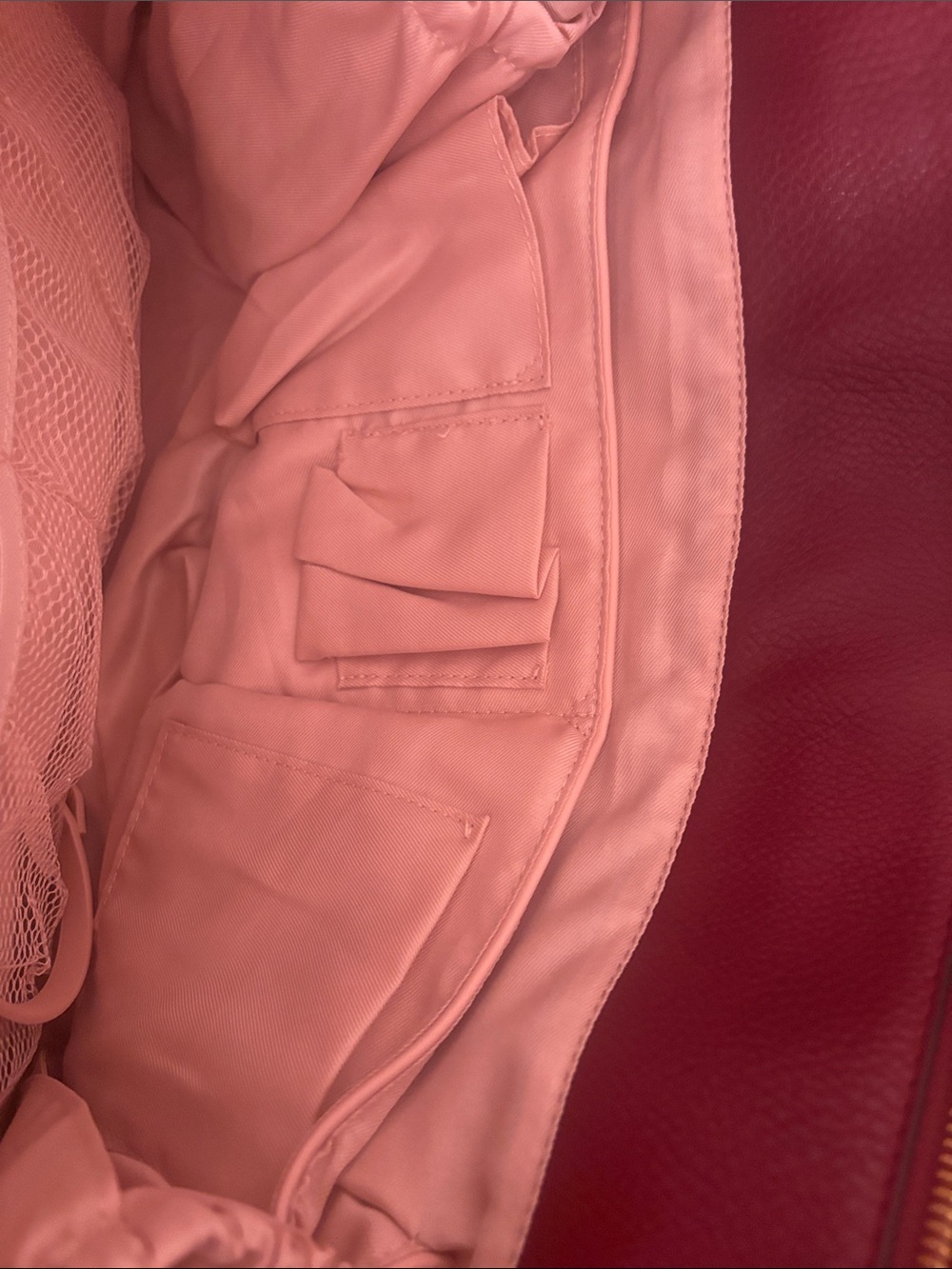 Poppy & Peonies Deep Wine Pebble Leather Satchel - Picture 8 of 11